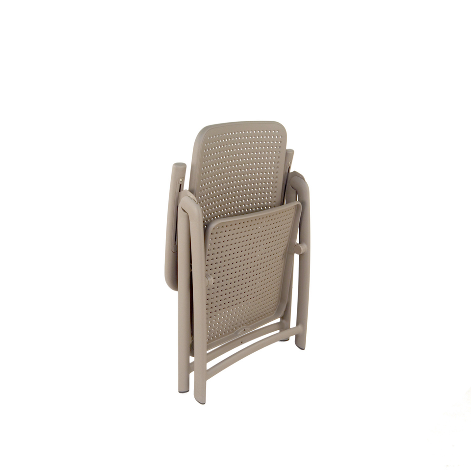 Nardi Turtle Dove Grey Libeccio Extending Table with 6 Darsena Chair Set