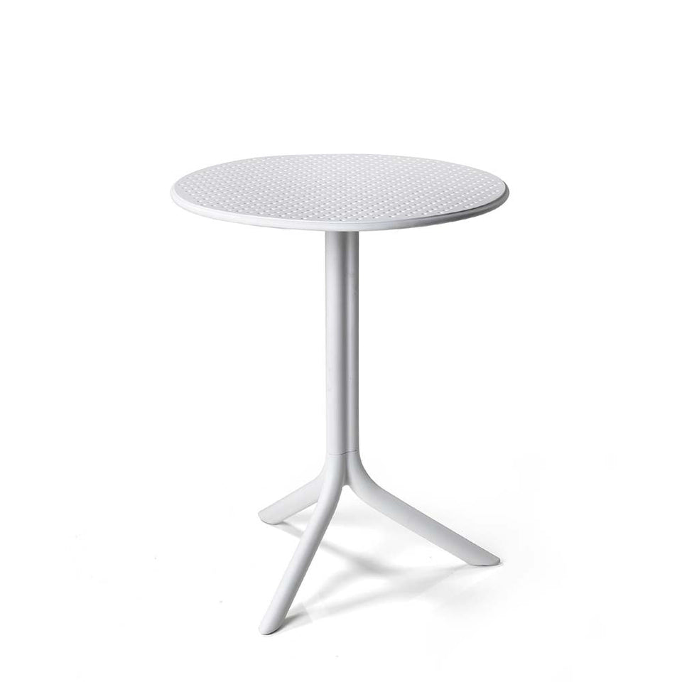 Nardi White Step Table with 2 Bistrot Chair Set