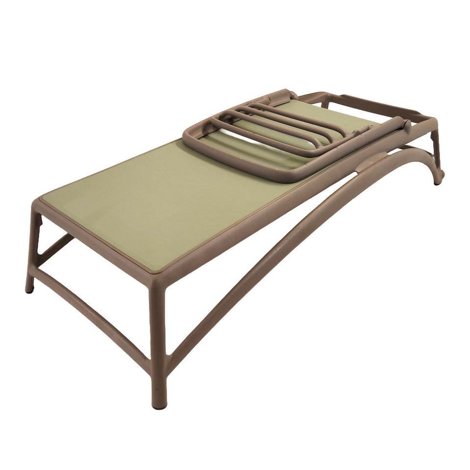 Nardi Atlantico Sun Lounger Turtle Dove & Olive Green Pack Of 2