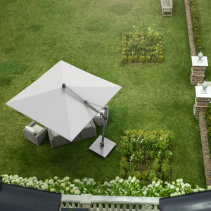 Glatz Sombrano 3m Square Parasol with Liro 150kg Moveable Base