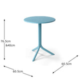 Nardi Step Height Adjustable Table Sky Blue