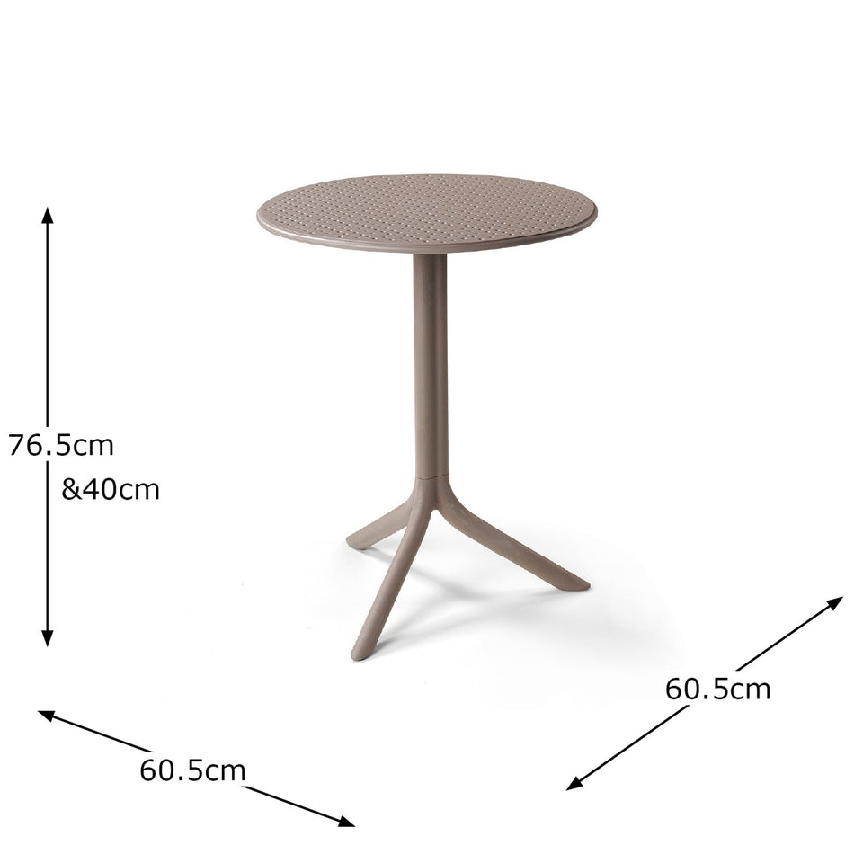 Nardi Step Height Adjustable Table Turtle Dove Grey