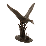 Solstice Sculptures Duck In Flight Aluminium Dark Verdigris