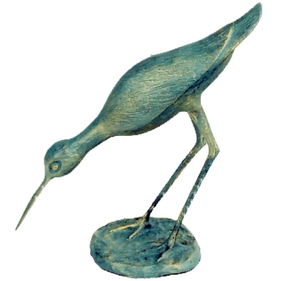 Solstice Sculptures Sandpipers Pair Aluminium Gold Verdigris