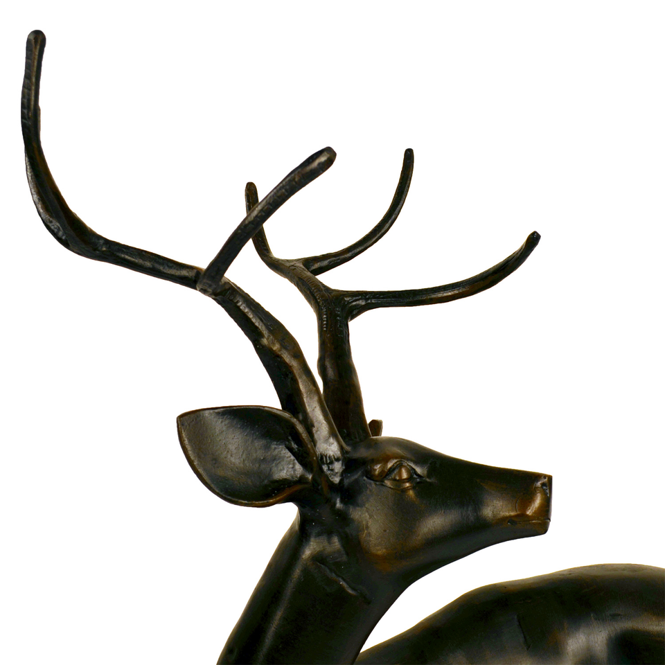 Solstice Sculptures Stag Large Aluminium Dark Bronze Effect