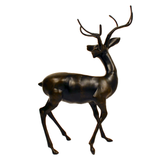 Solstice Sculptures Stag Large Aluminium Dark Bronze Effect