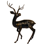 Solstice Sculptures Stag Large Aluminium Dark Bronze Effect