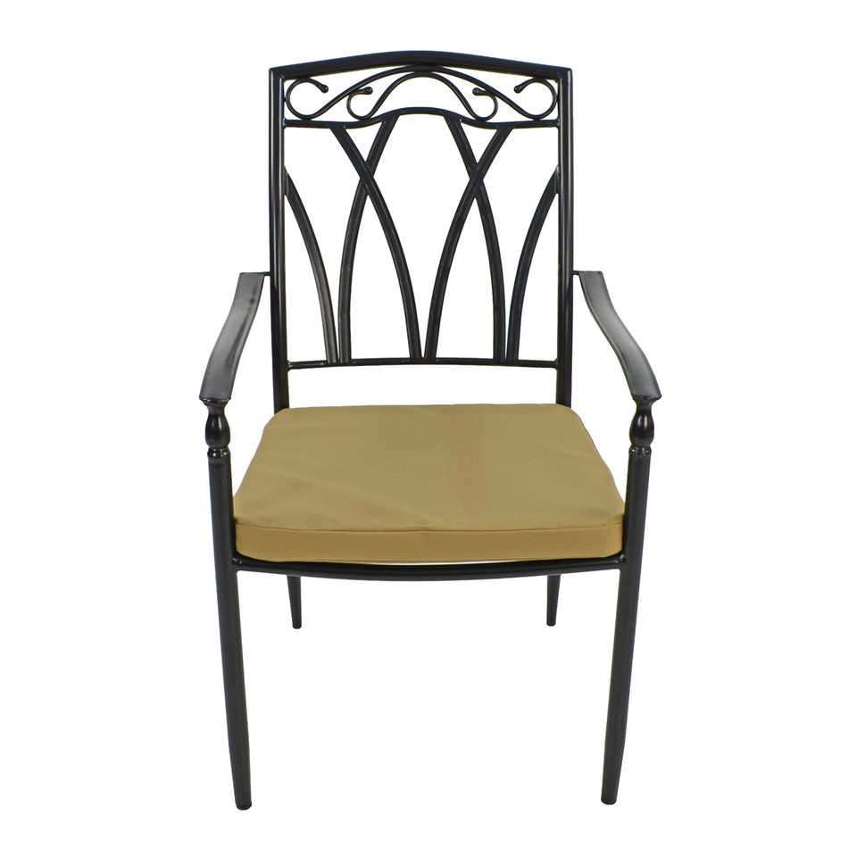 Byron Manor Bayfield Firepit Garden Patio Table with 4 Ascot Chairs Set