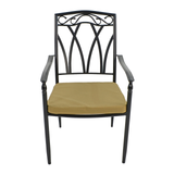 Byron Manor Bayfield Firepit Garden Patio Table with 4 Ascot Chairs Set