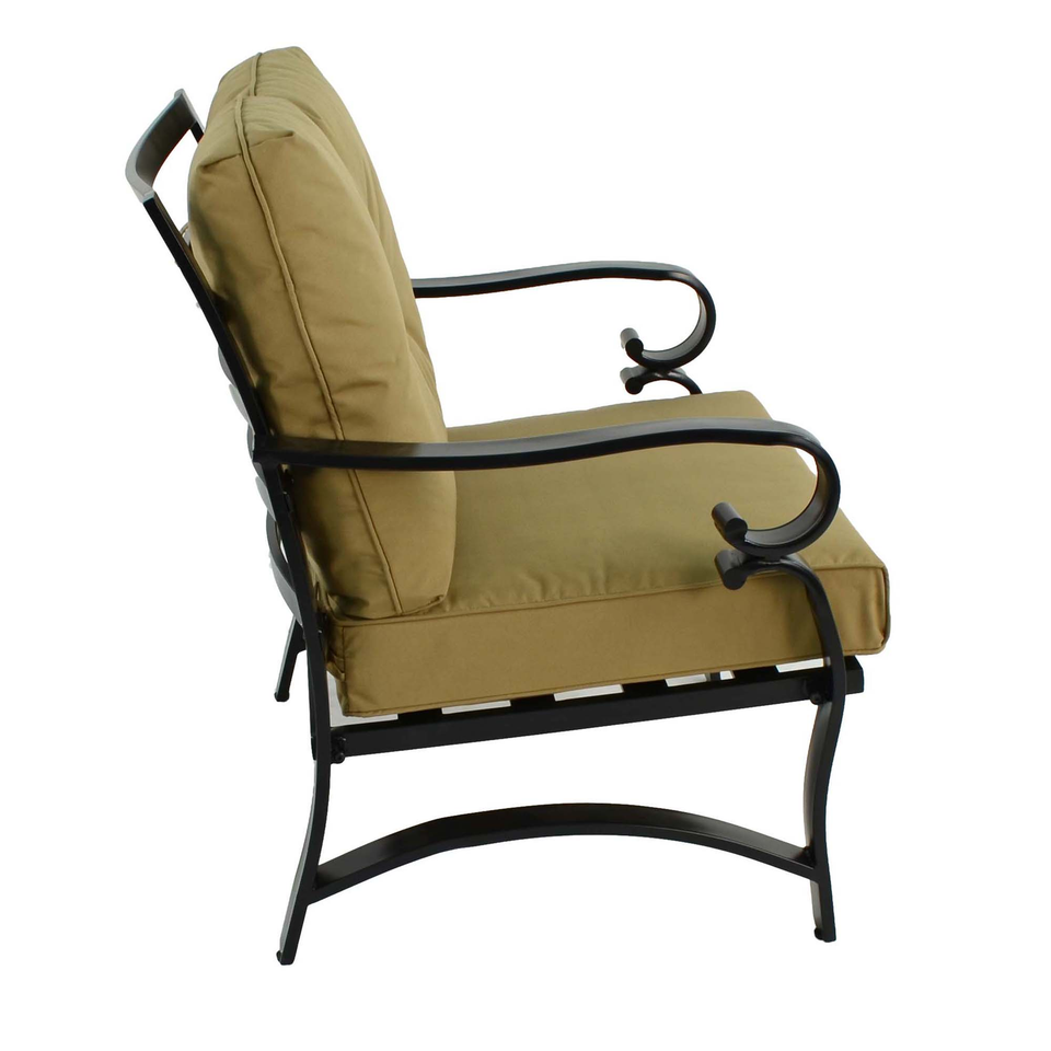 Byron Manor Avignon Garden Coffee Table with 4 Windsor Deluxe Lounge Chair Set