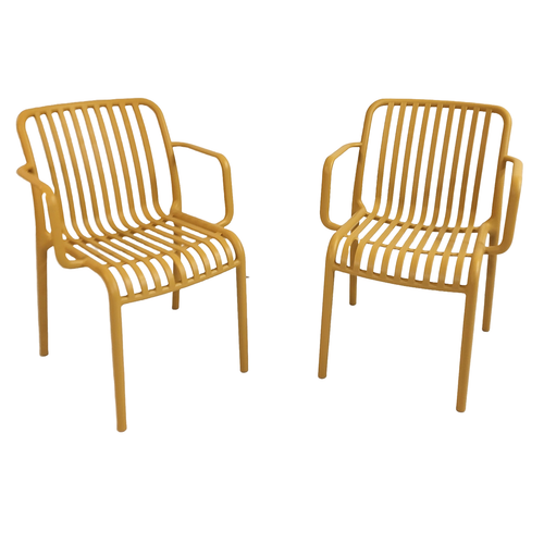Modura Alma Garden Chair Saffron Yellow - Pack of 2