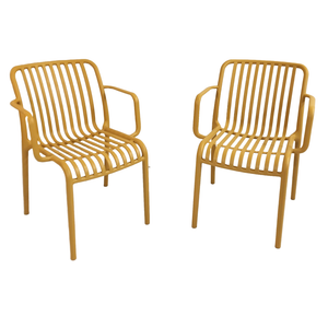 Modura Alma Garden Chair Saffron Yellow - Pack of 2