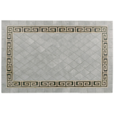 Byron Manor Burlington Mosaic Stone Garden Dining Table with 6 Ascot Chairs