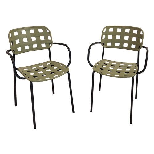 Modura Karin Garden Chair Avocado Green-Black - Pack of 2