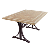 Byron Manor Hampton Garden Stone Rectangular Table with 6 Ascot Chairs Set