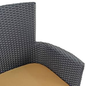 Byron Manor Avignon Mosaic Stone Garden Dining Table With 4 Stockholm Black Chairs