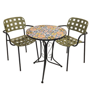 Summer Terrace Cuba Bistro 60cm with 2 Karin Chairs Garden Set