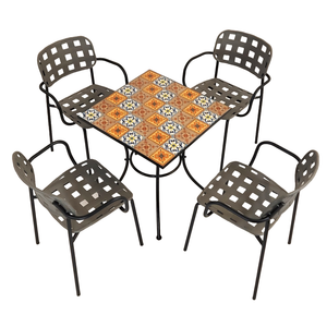 Summer Terrace Tobago Square 60cm with 4 Karin Chairs Garden Set