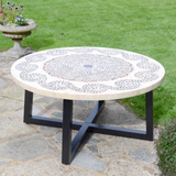 Byron Manor Avignon Garden Coffee Table with 4 Windsor Deluxe Lounge Chair Set