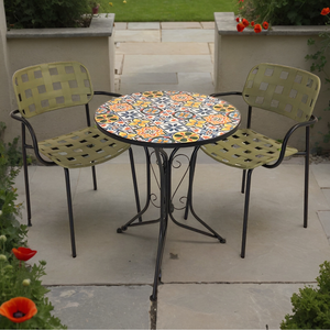Summer Terrace Cuba Bistro 60cm with 2 Karin Chairs Garden Set