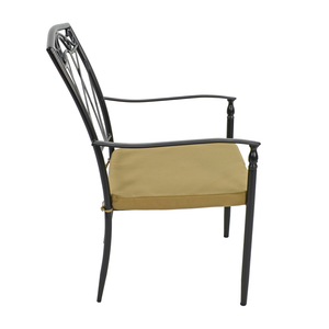 Byron Manor Bayfield Firepit Garden Patio Table with 4 Ascot Chairs Set