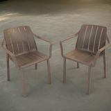 Nardi Tiberina Outdoor Armchair in Turtle Dove - Pack of 2
